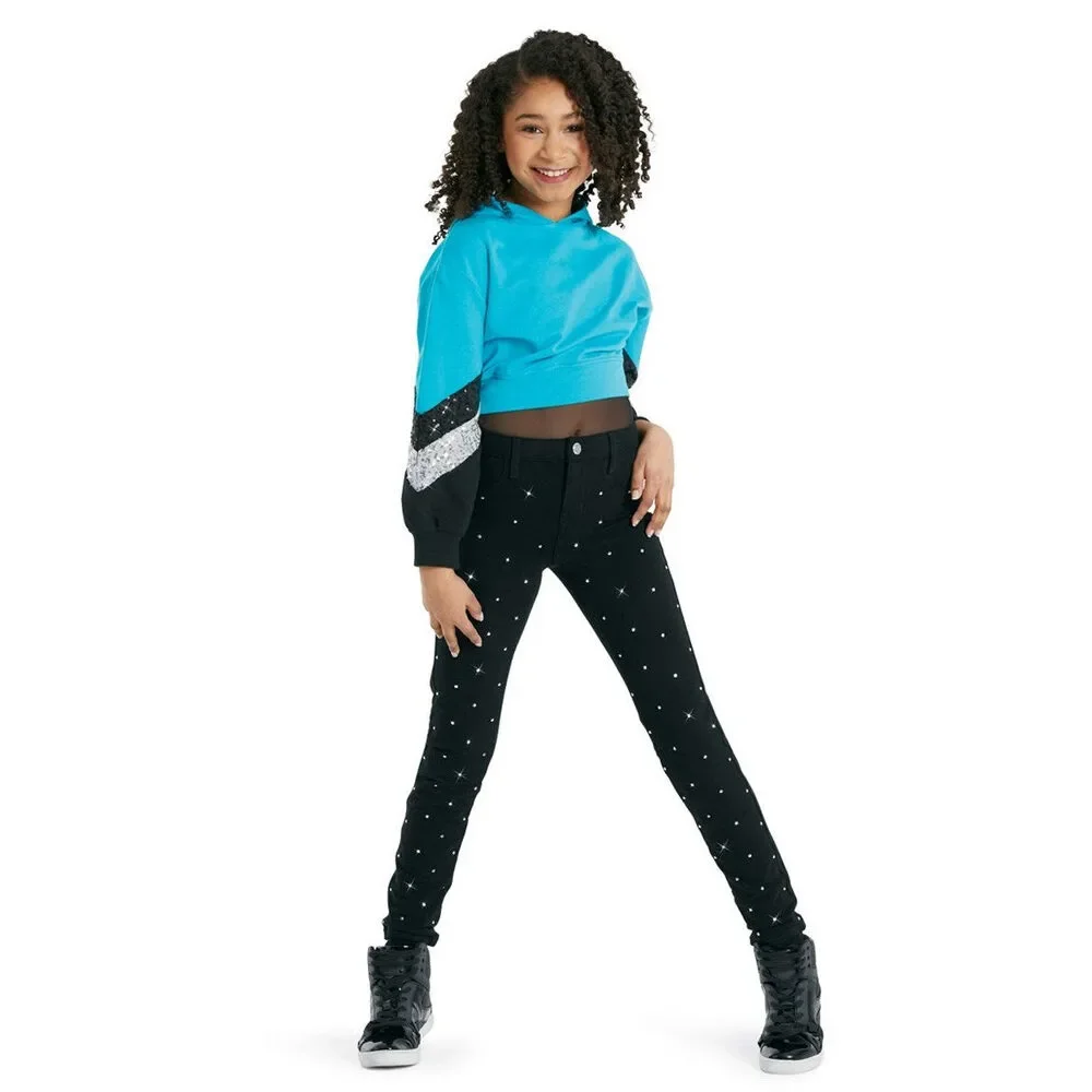 Pre-Owned Dance Crop Hoodie Balera AH11229 Large Child Pink Hip Hop Jazz